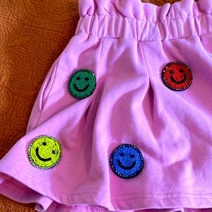 Queen of Sparkles Smiley Face skirt XS